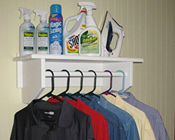closet rod shelf for the laundry room