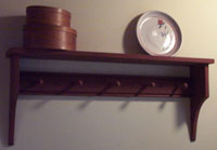Barn Red with long shelf supports