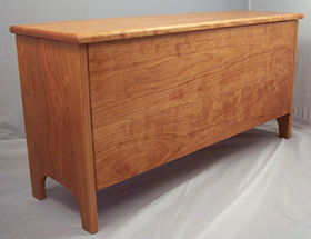 Storage bench 12" deep in cherry