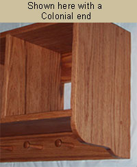 wall storage cubby with colonial end