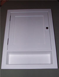 Recessed with an open shelf