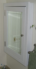 6" deep recessed in white enamel