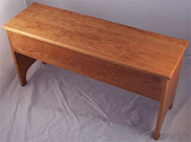 Storage bench 5" deep in cherry