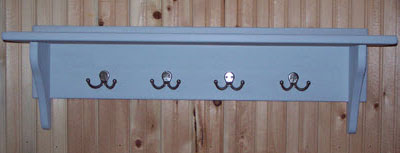 Utility shelf with double hooks