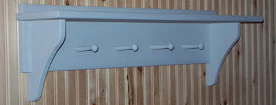 Utility shelf with Shaker pegs